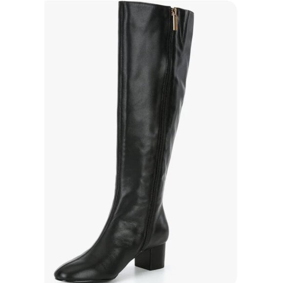 Kurt Geiger Size 9.5 heel boot women's black leather Elmer knee High eagle 40.5 - Picture 3 of 16